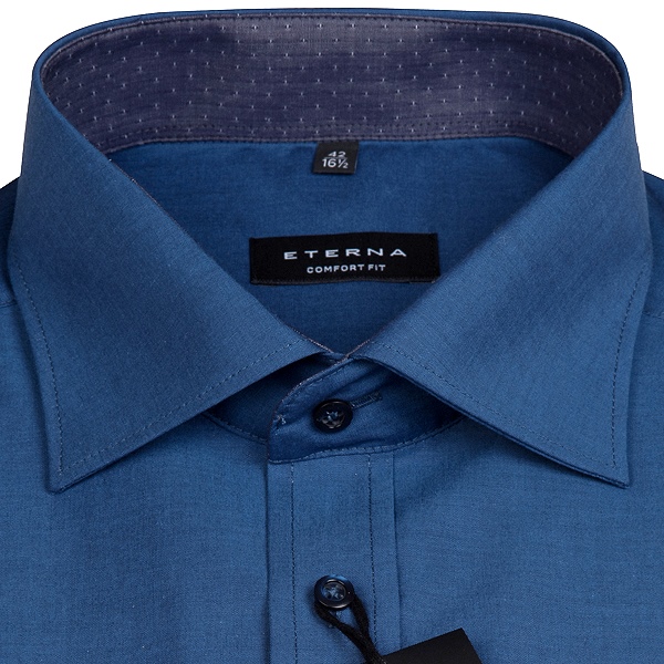 Hemden 72 Langarmhemd Comfort ETERNA 68 und Fit cm Eterna in | Ärmellänge Olymp cm Lang dunkelblau mit Extra + 72